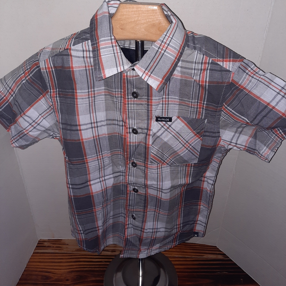 Hurley Kids' Checkered Button Down Shirt
